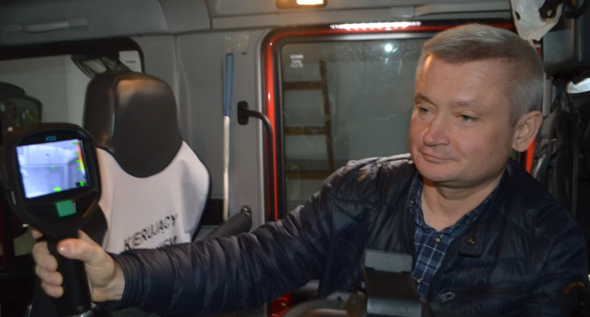 Prezes Tomasz Kuźnik jest bardzo zadowolony z nowego nabytku/fot.: Ela Wodecka 