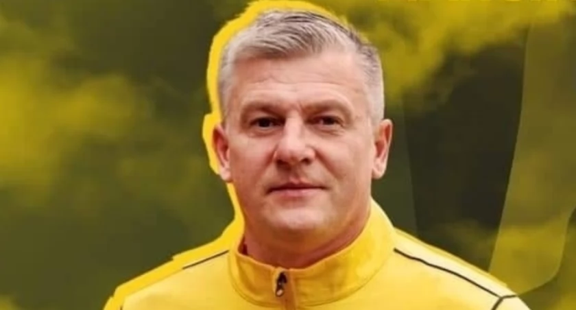 Na zdjęciu nowy trener Warty Działoszyn - Marcin Błaszczyk. fot. Warta Działoszyn.
