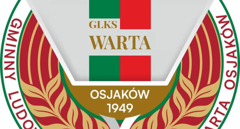 Na zdjęciu herb klubu Warty Osjaków. fot. Warta Osjaków.