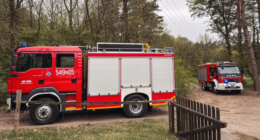 Na zdjęciu strażacy z Ostrzeszowa, którzy przyjechali na miejsce zdarzenia w Palatach / Fot. Facebook / Komenda Powiatowa Państwowej Straży Pożarnej w Ostrzeszowie 
