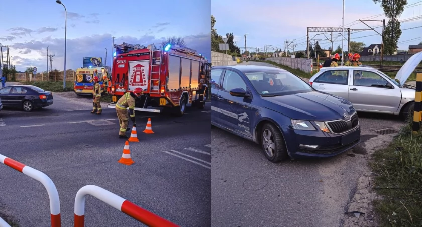 Na zdjęciu miejsce wypadku w Ostrzeszowie / Fot. Facebook / Komenda Powiatowa Państwowej Straży Pożarnej w Ostrzeszowie