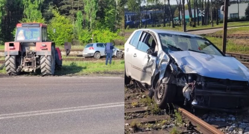 Na zdjęciu pojazdy uczestniczące w kolizji w Rogowcu / Fot. KPP Bełchatów