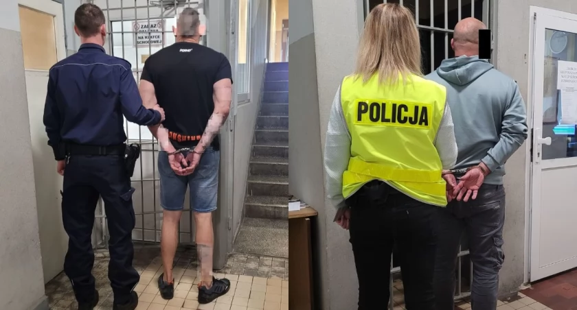 Na zdjęciu moment zatrzymania mężczyzn / Fot. KPP Wieluń