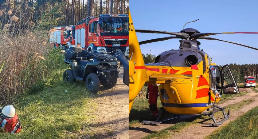 Na zdjęciu miejsce wypadku w Głuszynie w powiecie ostrzeszowskim / Fot. Facebook / Komenda Powiatowa Państwowej Straży Pożarnej w Ostrzeszowie 