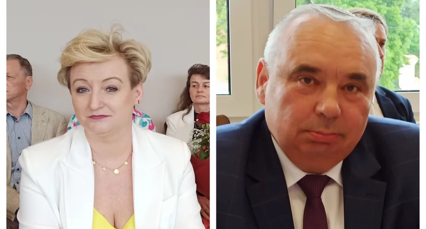 zdjęcie przewodniczącej rady w Konopnicy Agnieszki Zielińskiej i wójta Jacka Kurowskiego/fot.: M. Borczyk