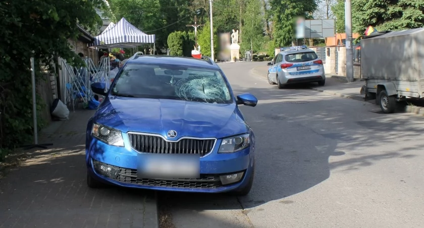 Na zdjęciu miejsce wypadku w Dankowie / Fot. KPP Kłobuck
