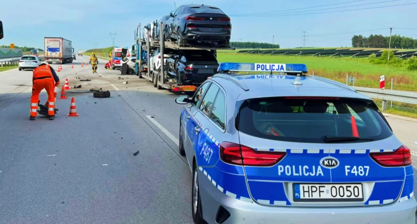 Na zdjęciu miejsce wypadku na autostradzie A1 / Fot. KPP Radomsko 