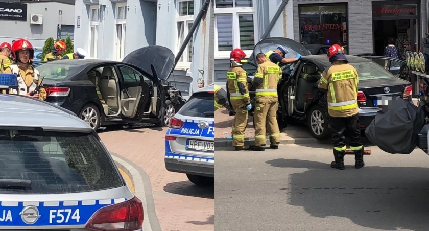Na zdjęciu miejsce wypadku w Zduńskiej Woli / Fot. KPP Zduńska Wola