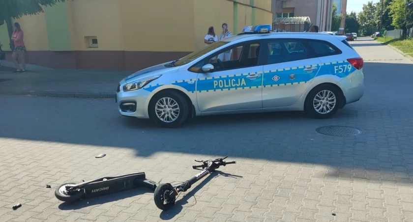 Na zdjęciu miejsce wypadku w Zduńskiej Woli / Fot. KPP Zduńska Wola