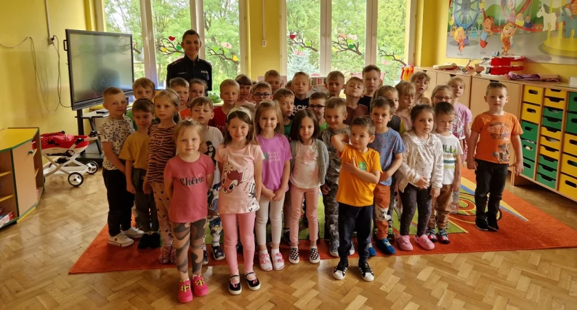 Na zdjęciu fragment spotkania z udziałem wieluńskich policjantów / Fot. KPP Wieluń