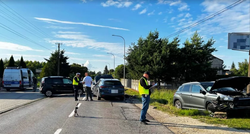 Na zdjęciu miejsce wypadku w Radomsku / Fot. KPP Radomsko 