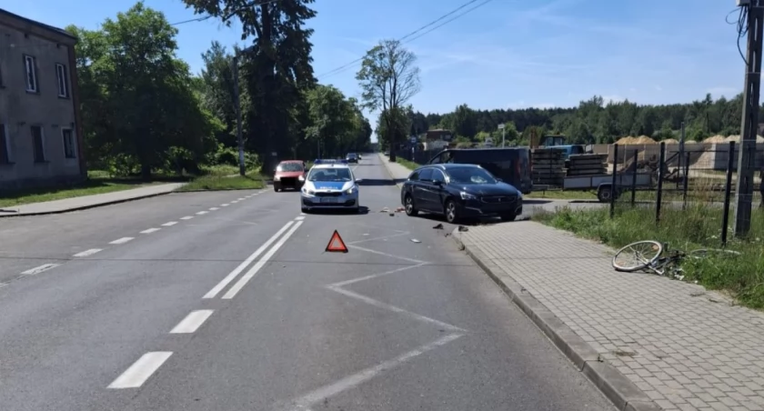 Na zdjęciu miejsce wypadku w Zelowie / Fot. KPP Bełchatów