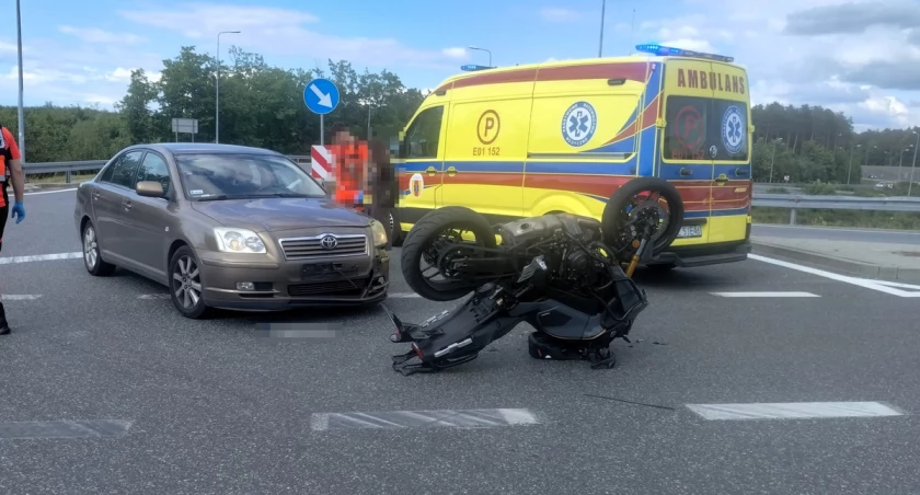 Na zdjęciu miejsce wypadku w Teodorowie / Fot. KPP Łask