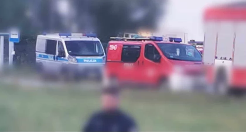 Policja i straż z Wielunia w trakcie jednej z interwencji / fot.: Sławomir Rajch