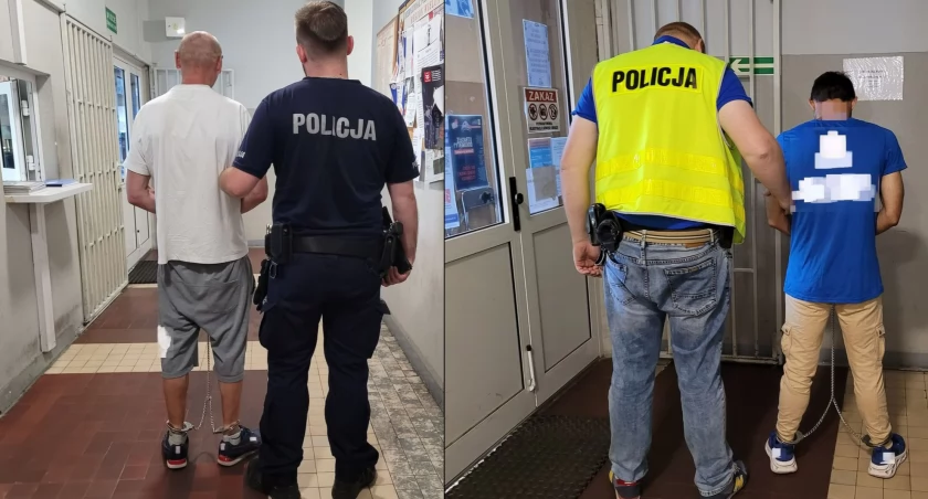 Na zdjęciach podejrzani o zamordowanie 46-letniego kolegi podczas libacji alkoholowej / fot.: KPP Wieluń