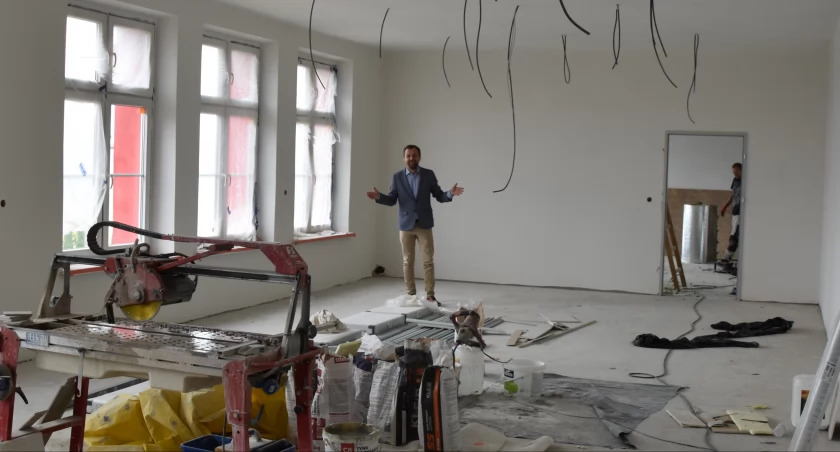 Zdjęcie z budowy żłobka w Grębieniu