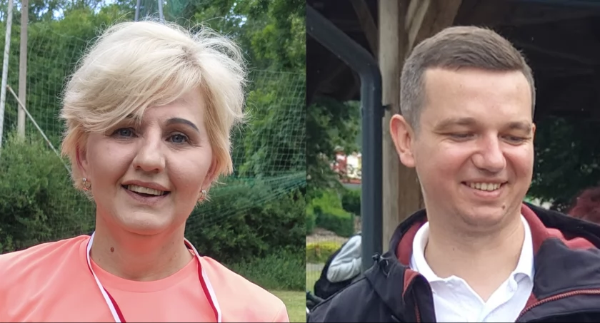 Na zdjęciu burmistrz Renaty Kostrzyckiej i wiceburmistrza Wojciecha Zygmunta / fot.: Dawid Cieśla