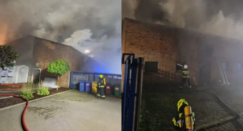 Na zdjęciu fragmenty akcji gaśniczej w Świbie / Fot. Komenda Powiatowa Państwowej Straży Pożarnej w Kępnie