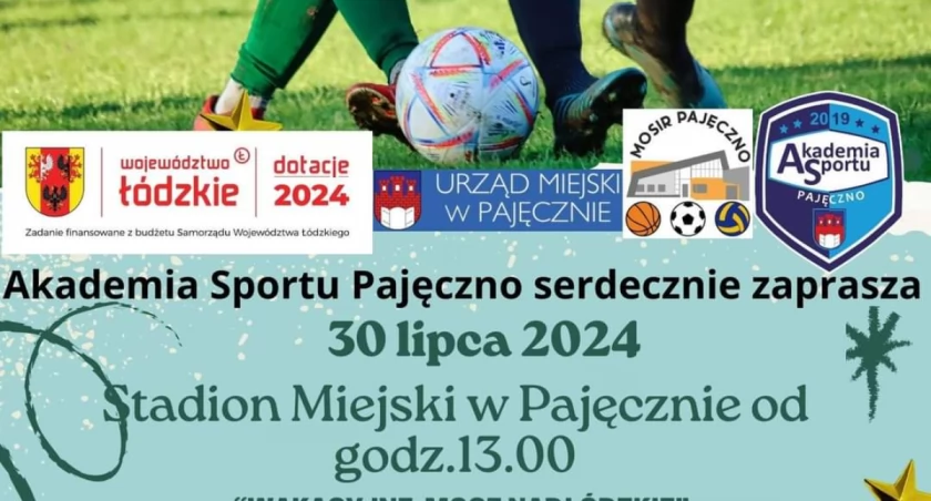 Na zdjęciu plakat zapowiadający sportowe wydarzenie na Stadionie Miejskim w Pajęcznie/fot.AS Pajęczno 