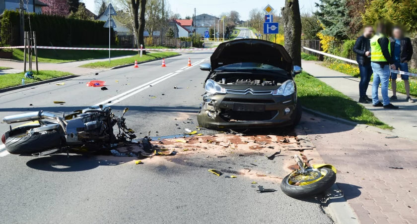 Zdjęcie z wypadku motocyklowego / fot.: Sławomir Rajch