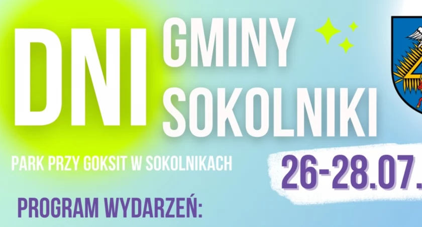 Na zdjęciu plakat z Dni Gminy Sokolniki 