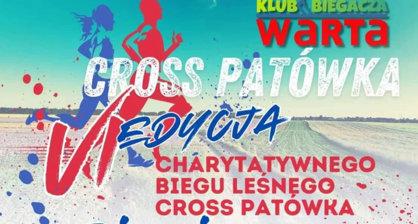 Na zdjęciu plakat informujący o charytatywnym biegowym wydarzeniu/fot.Klub Biegacza Warta
