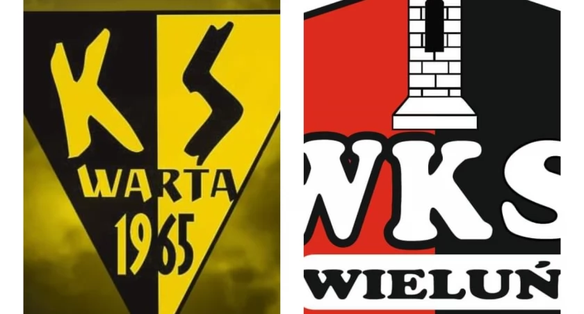 Na zdjęciu herby IV-ligowych Warty Działoszyn oraz WKS 1957 Wieluń 