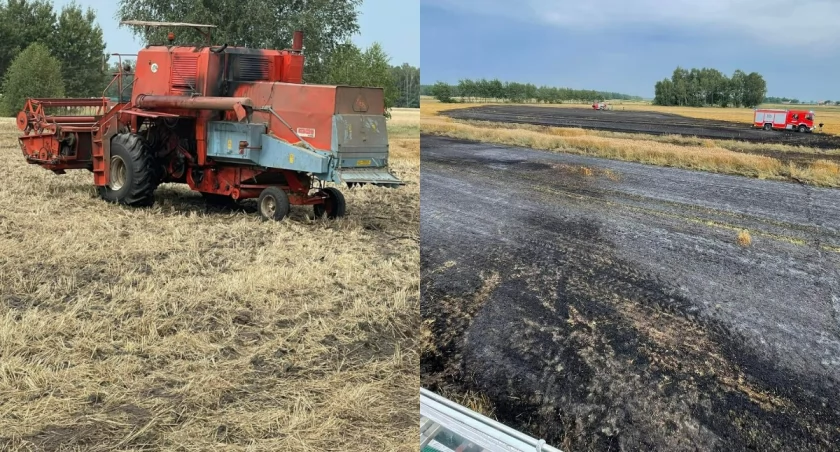 Na zdjęciu miejsce pożaru w Kolonii Dzietrzkowicach / Fot. Facebook / Ochotnicza Straż Pożarna w Łubnicach 