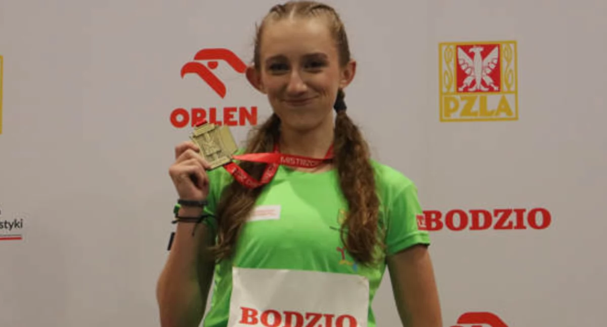 Na zdjęciu zawodniczka LKS-u Omegi Kleszczów - Amelia Pawelus/fot.LKS Kleszczów 