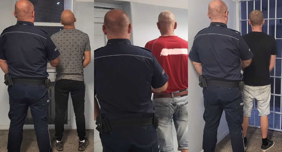 Na zdjęciu zatrzymani mężczyźni / Fot. KPP Wieluń