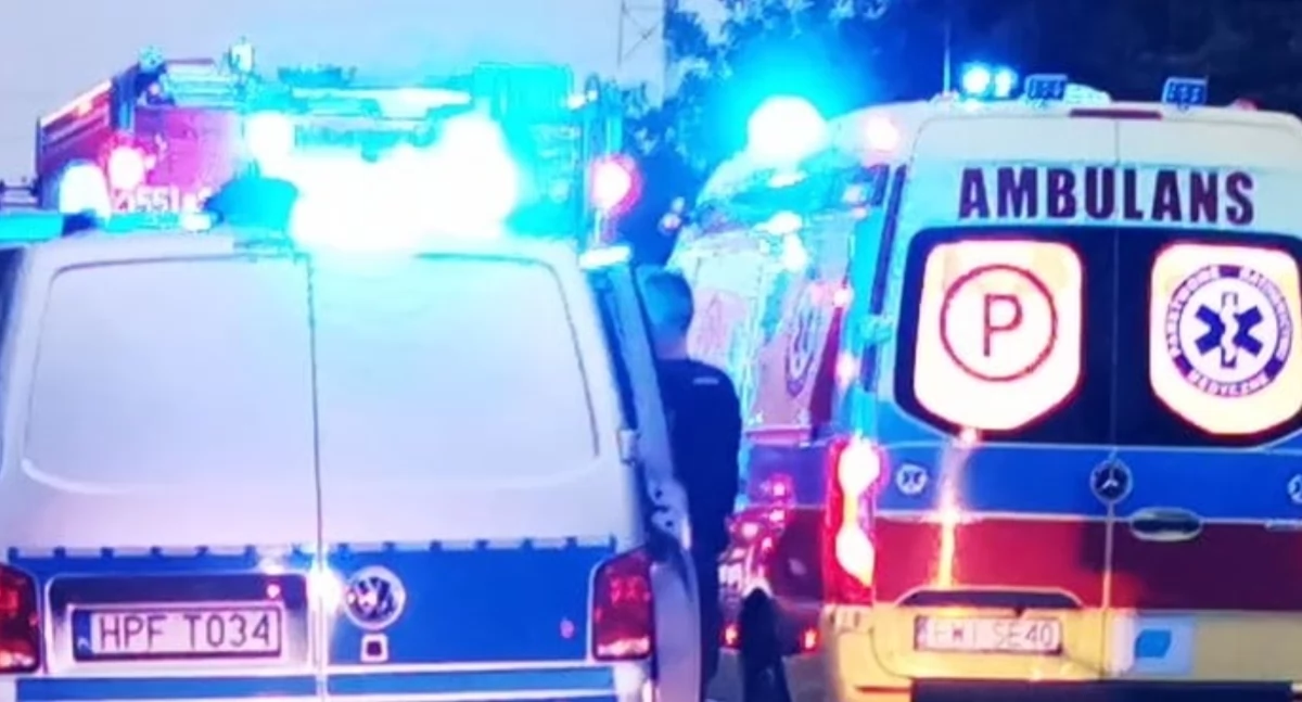 Na zdjęciu informacje o wypadku