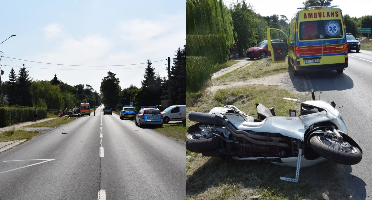 Na zdjęciu miejsce wypadku w Woli Łaskiej / Fot. KPP Łask