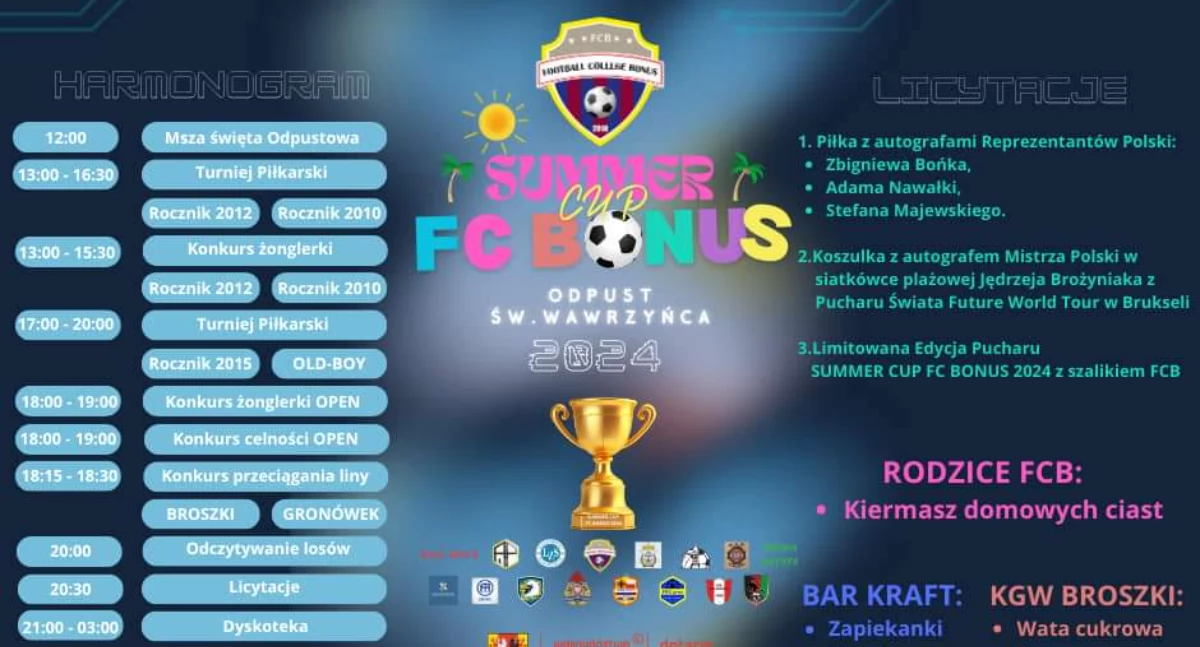 Na zdjęciu plakat promujący jutrzejsze wydarzenie w Stolcu/fot.FC Bonus