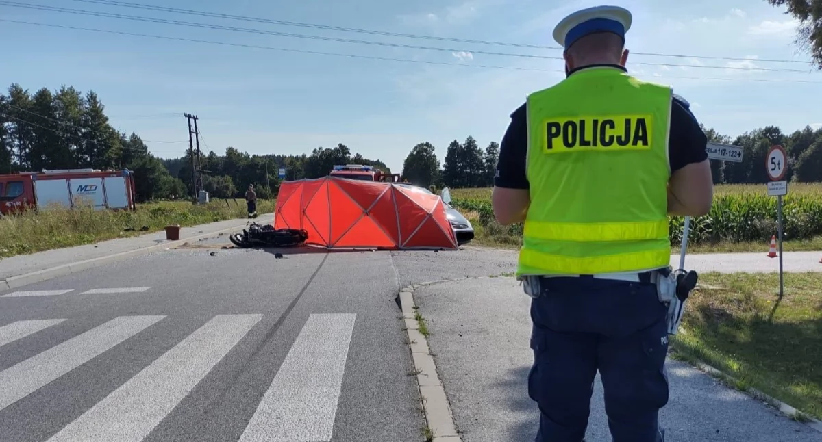 Na zdjęciu miejsce wypadku w Mikorzynie / Fot. KPP Kępno