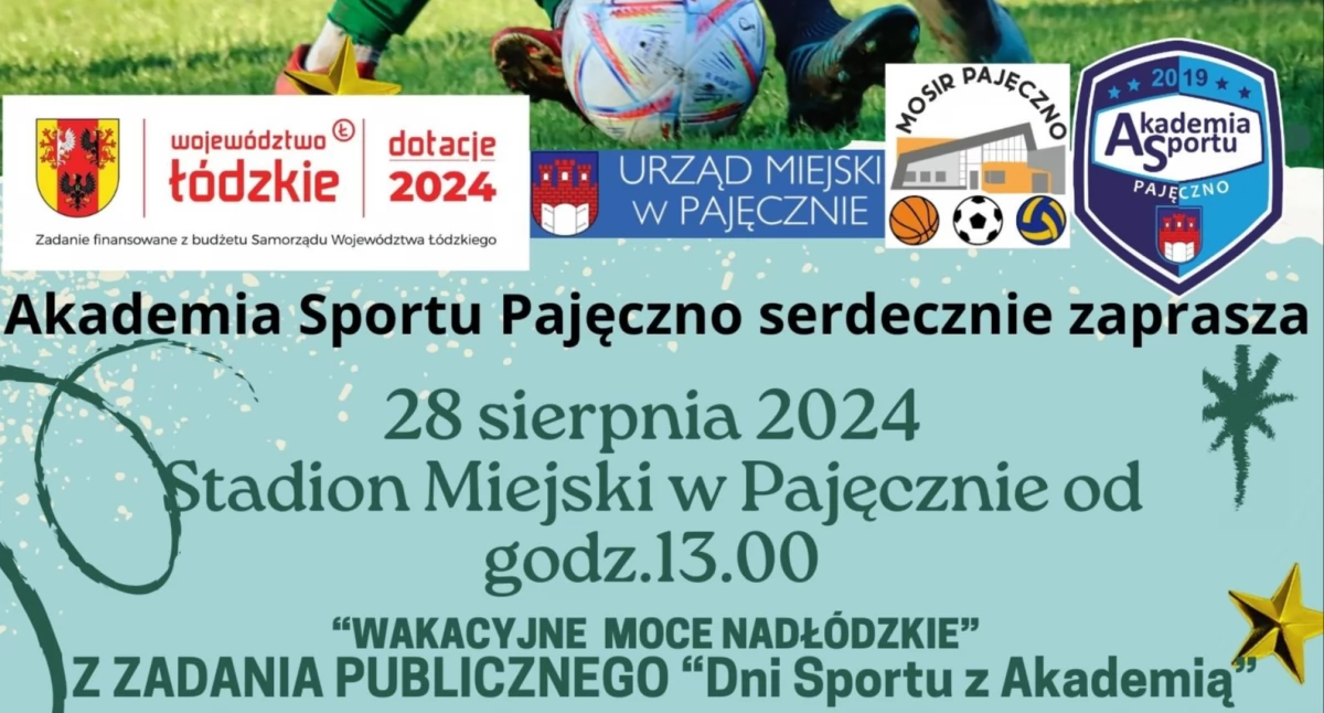 Na zdjęciu plakat promujący sportowe wydarzenia z Akademii Sportu Pajęczno/fot.Akademia Sportu Pajęczno