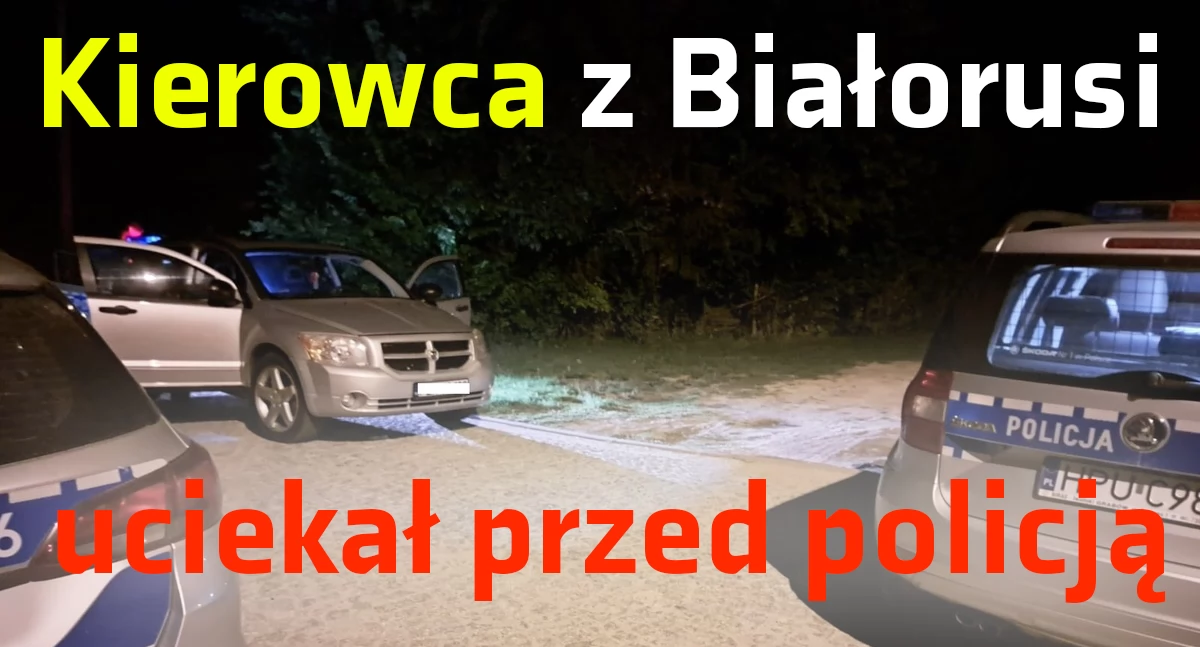 kryminalne, Młody kierowca Białorusi uciekał przed policją grozi więzienia - zdjęcie, fotografia