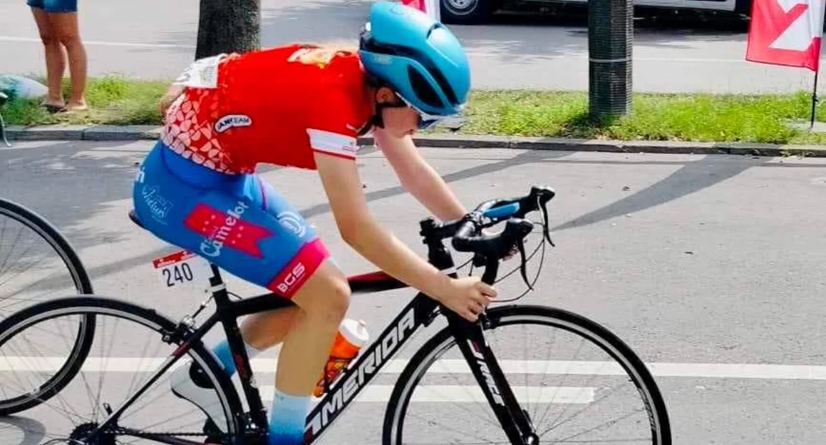 Na zdjęciu Kamila Niewiadomska zawodniczka Mlks-u Wieluń podczas rywalizacji w Tour de Pologne Junior/fot. Mlks Wieluń 