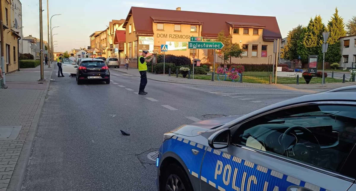 Do potrącenia pieszego doszło w Wieruszowie na ul. Warszawskiej/fot.: Komenda Powiatowa Policji w Wieruszowie 