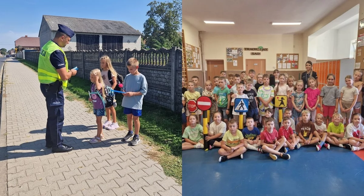 Na zdjęciu fragmenty profilaktycznej akcji przeprowadzanej przez policjantów z Wielunia / Fot. KPP Wieluń
