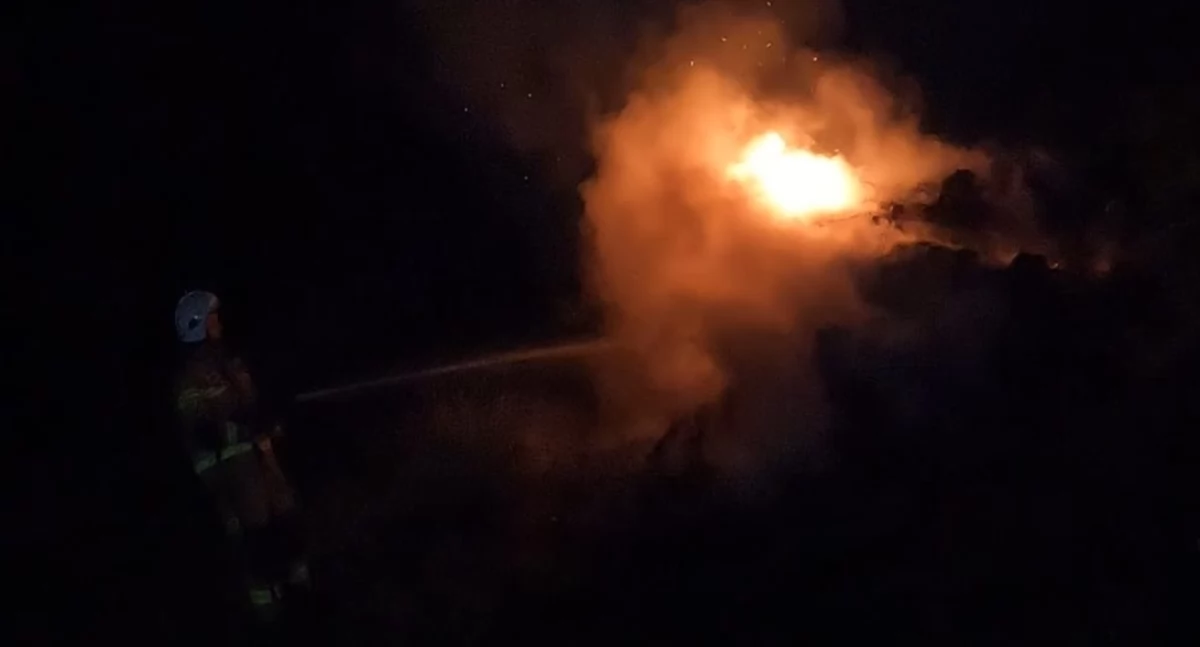 Na zdjęciu miejsce pożaru / Fot. Facebook / OSP Pątnów