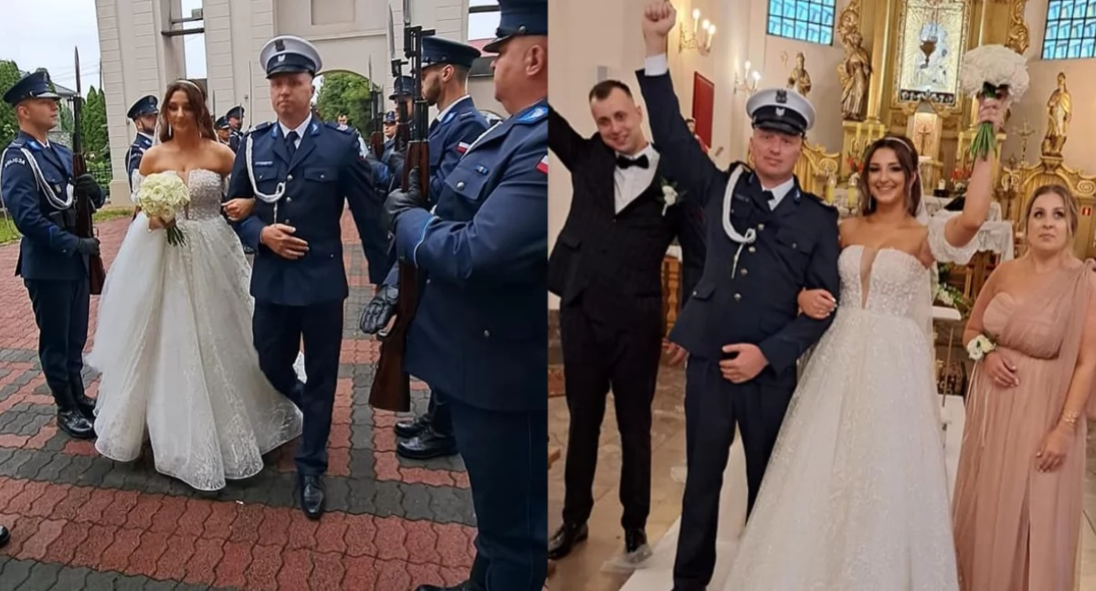 Na zdjęciu fragmenty sobotniej uroczystości / Fot. Facebook / Komenda Powiatowa Policji Pajęczno