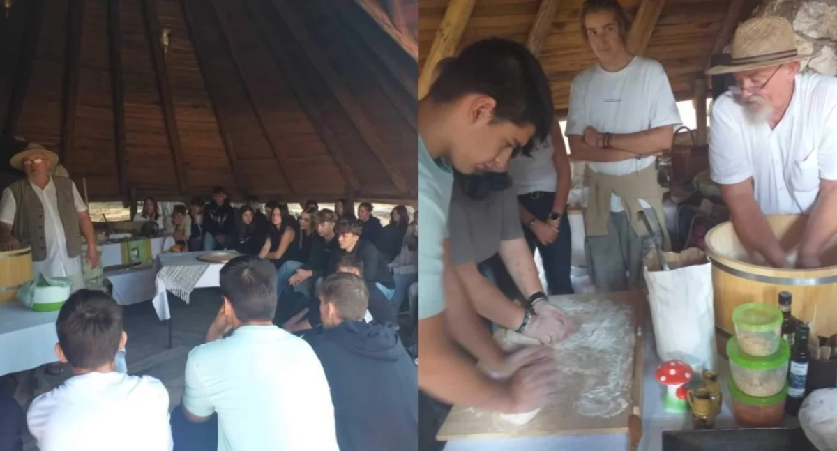 Na zdjęciu fragmenty warsztatów w Załęczu Wielkim / Fot. Facebook / I LO im. Tadeusza Kościuszki w Wieluniu 