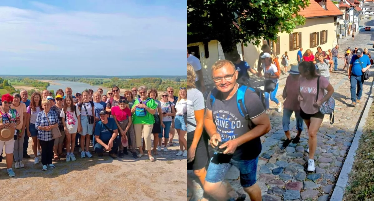 Na zdjęciu fragmenty wycieczki do Kazimierza Dolnego / Fot. Facebook / Środowiskowy Dom Samopomocy w Mokrsku