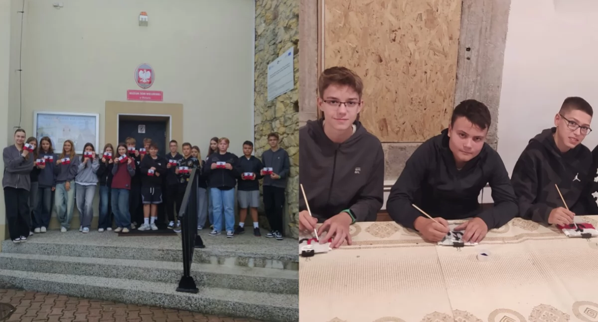 Na zdjęciu fragmenty spotkania z uczniami w Muzeum Ziemi Wieluńskiej / Fot. Facebook / Szkoła Podstawowa nr 2 im. Henryka Sienkiewicza w Wieluniu 