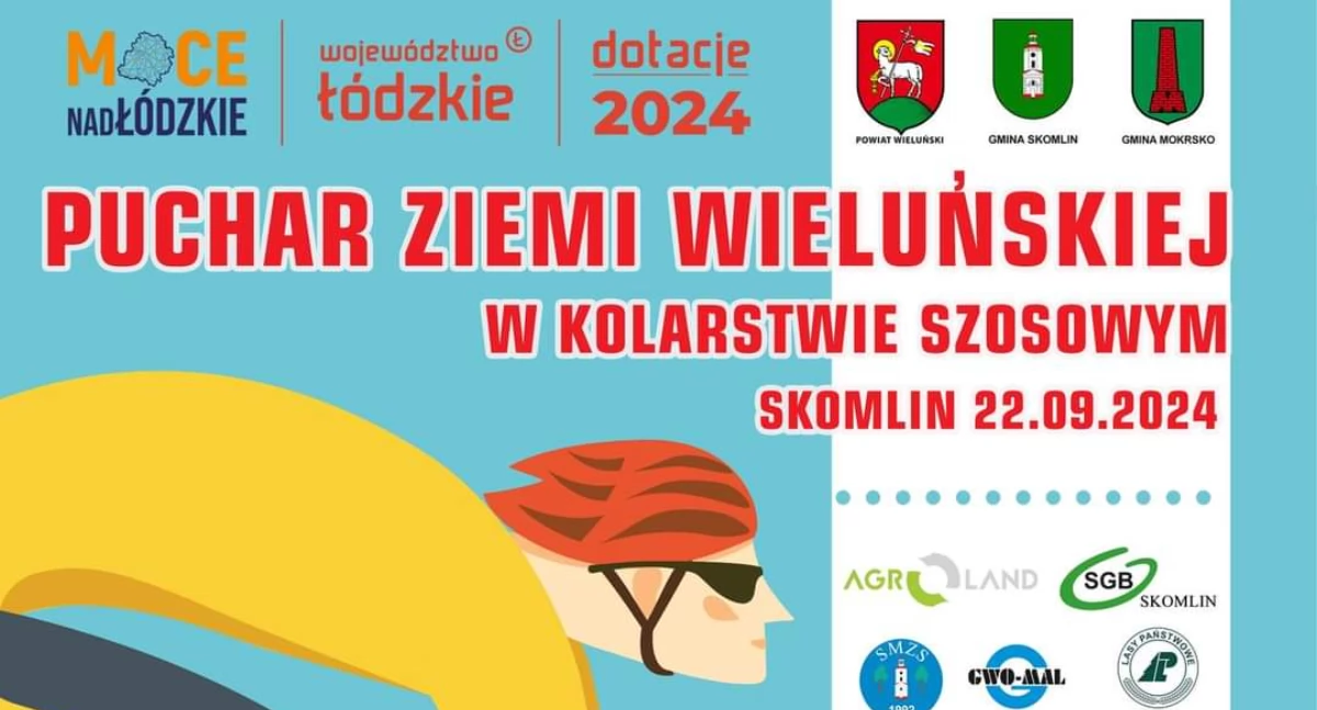 Plakat promujący Puchar Ziemi Wieluńskiej w kolarstwie szosowym/fot.Mlks