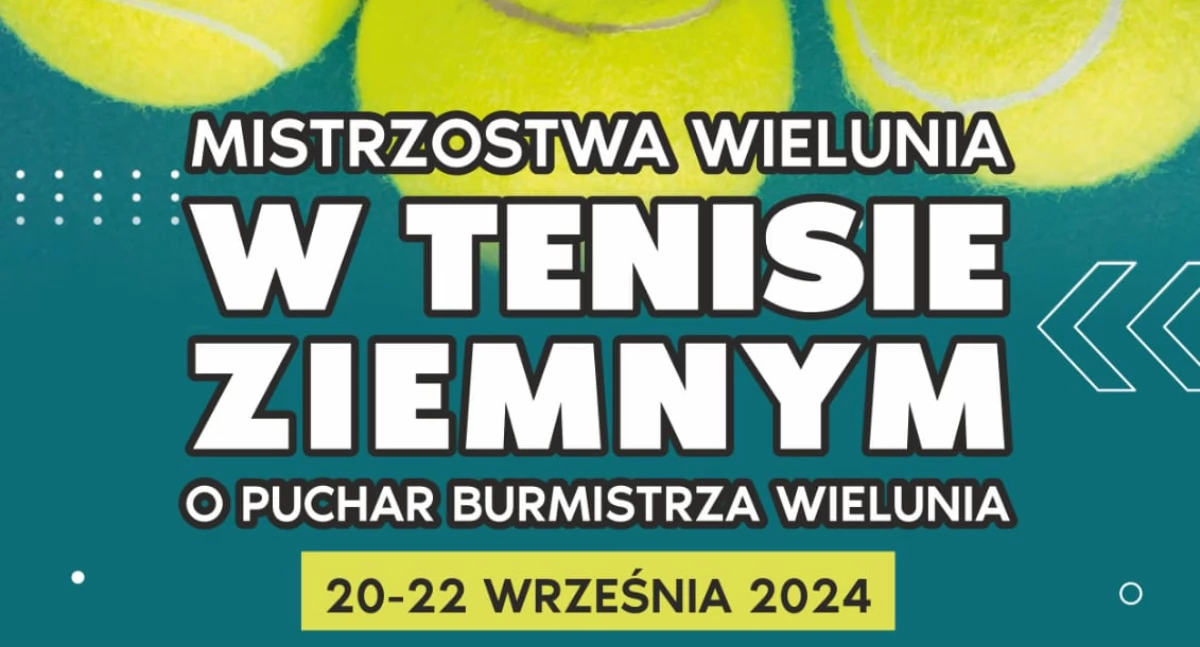 Plakat promujący mistrzostwa Wielunia w tenisie ziemnym/fot.WKS Sekcje Młodzieżowe 
