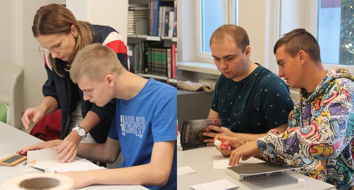 Na zdjęciu fragment zajęć dla uczniów w bibliotece / Fot. Facebook / Powiatowa Biblioteka Publiczna w Wieluniu