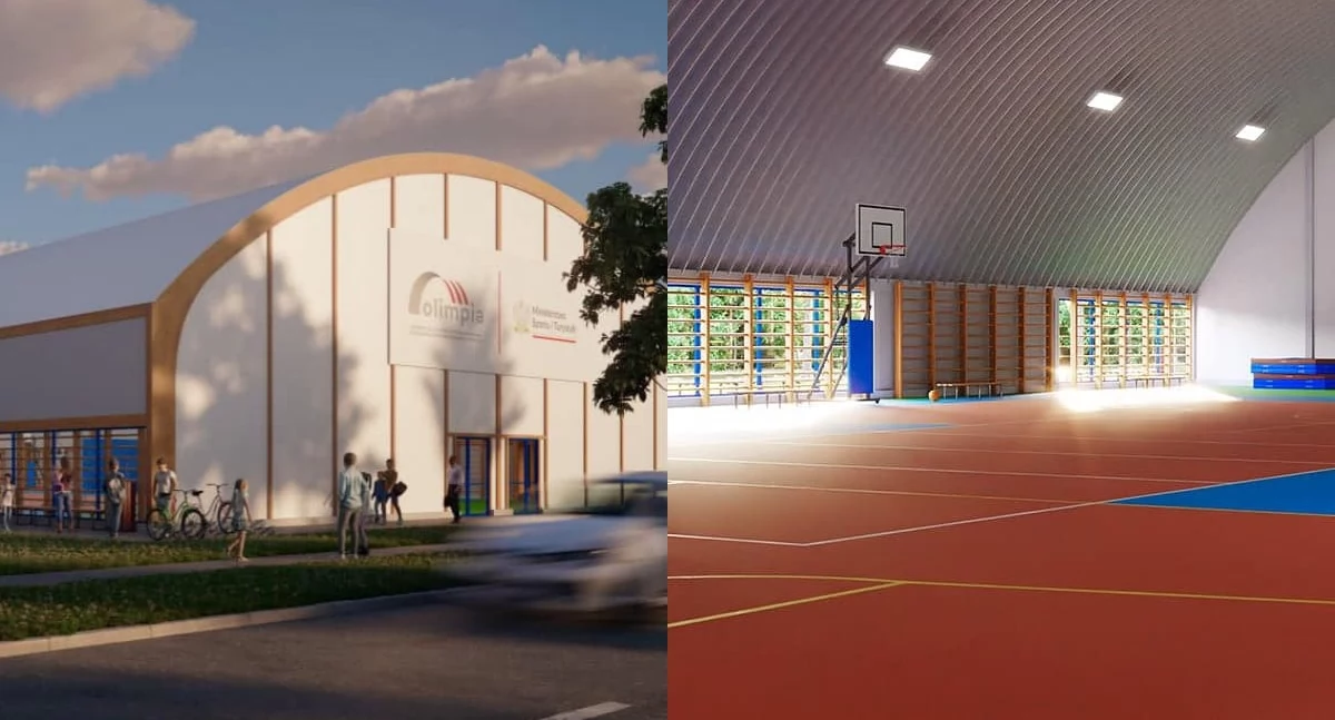 Na zdjęciu wizualizacja nowego obiektu, który ma powstać w Trębaczewie / Fot. Facebook / Urząd Miasta i Gminy Działoszyn