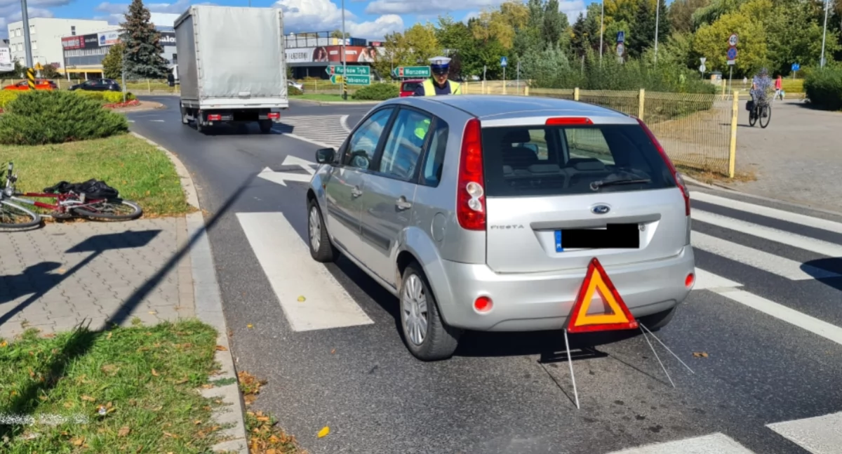 Na zdjęciu miejsce wypadku w Bełchatowie / Fot. KPP Bełchatów