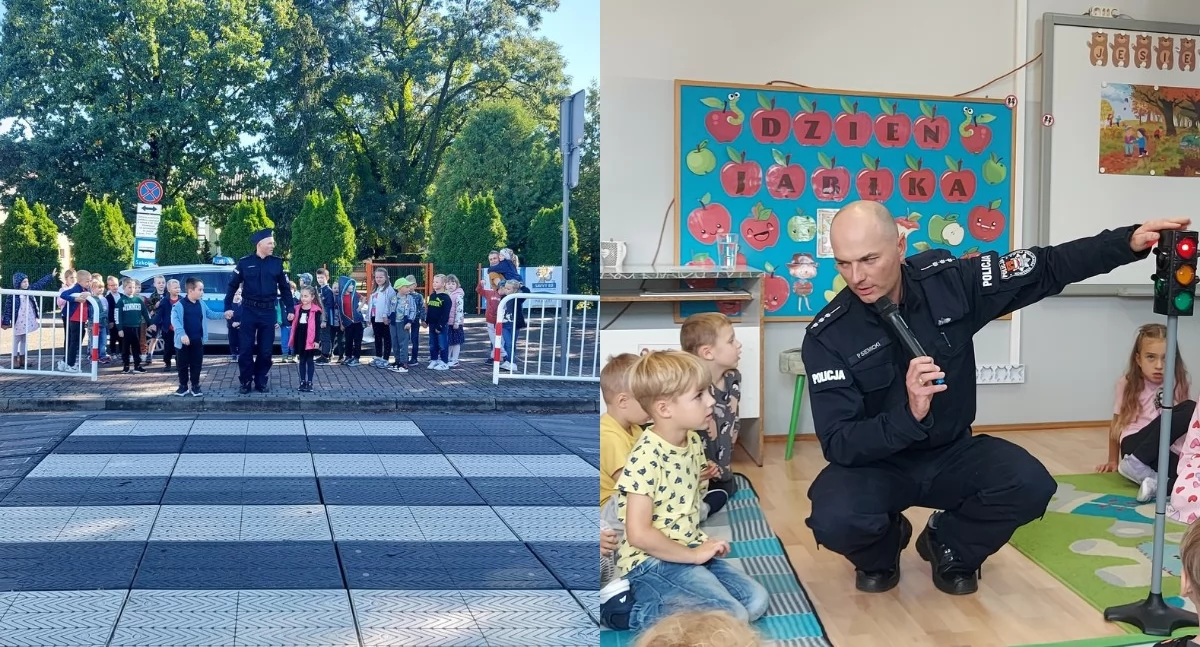 Na zdjęciu fragmenty profilaktycznej akcji / Fot. KPP Wieruszów